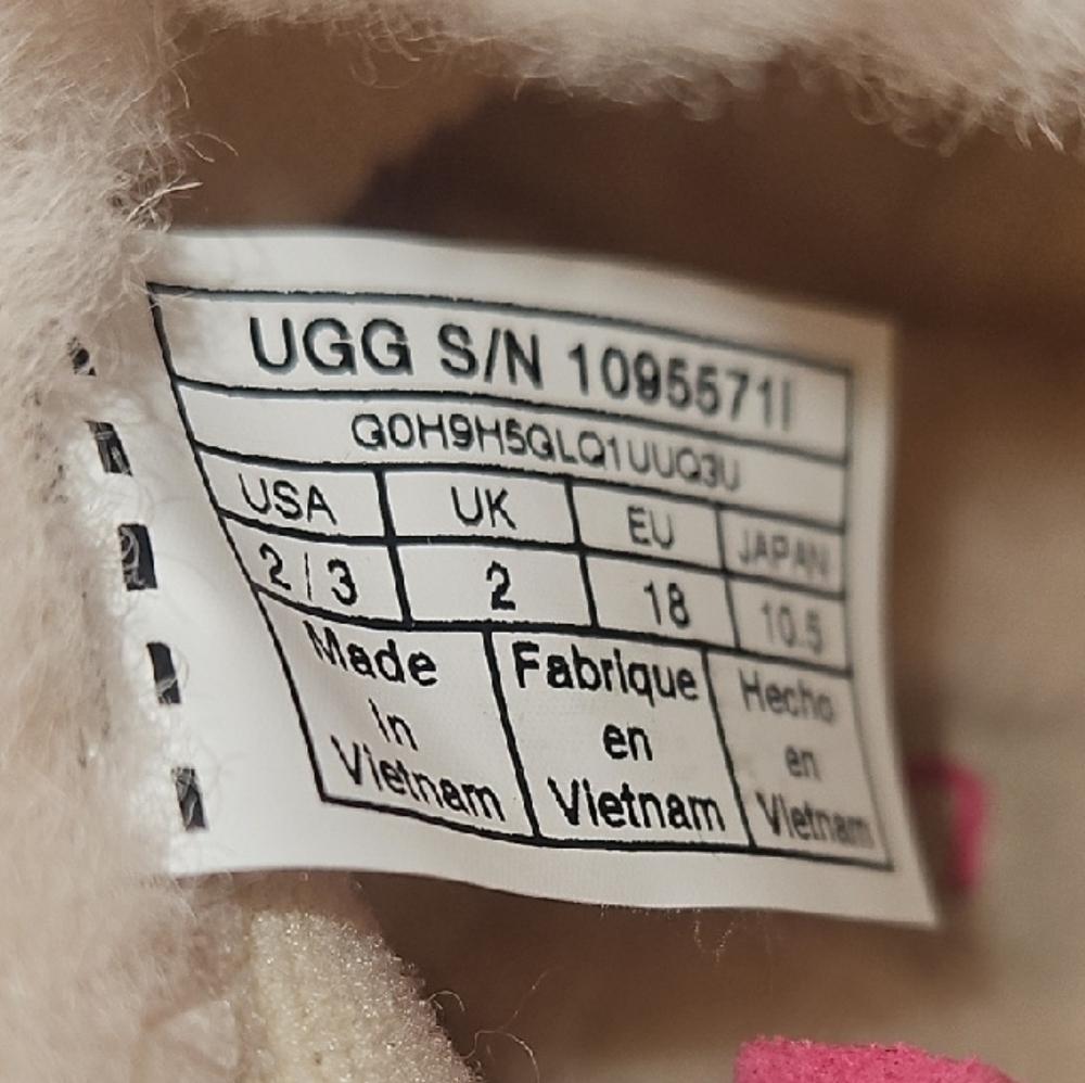 UGG Pink and Cream Kids Boots - Picture 7 of 7